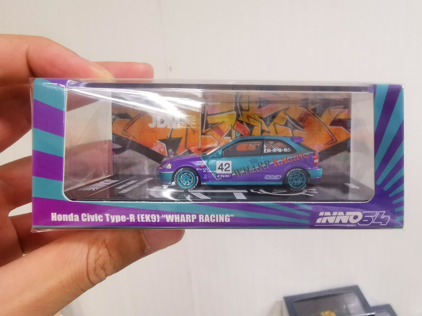 Inno64 1/64 Honda Civic Type R EK9 Wharp Racing JDM #42