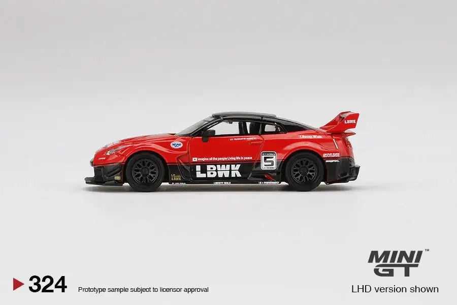MINI GT #324 LB-Silhouette WORKS GT NISSAN 35GT-RR Ver.1 Red/Black Mini GT