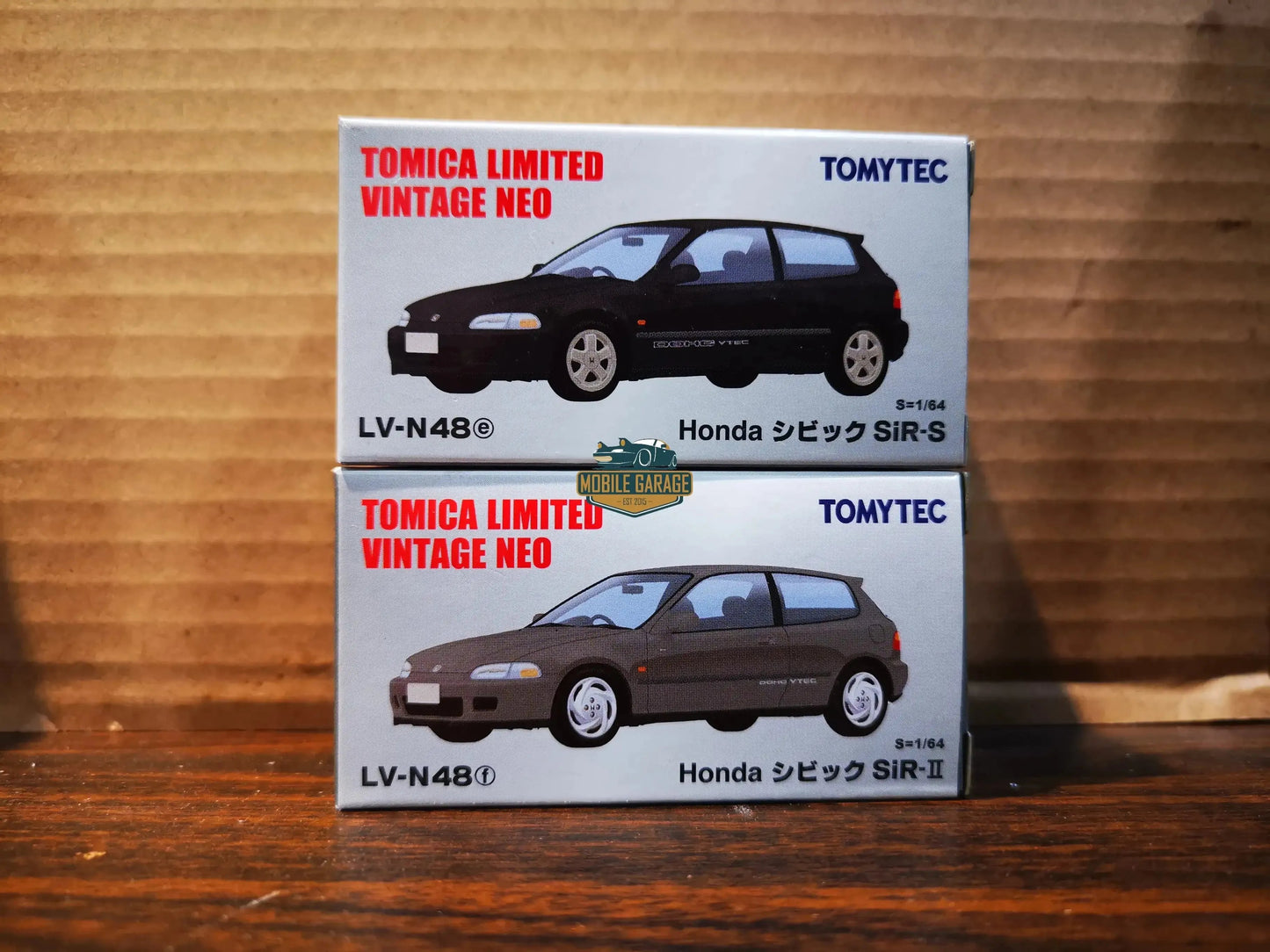 Tomytec Limited Vintage Neo LV-N48e+f Honda Civic EF SiR-II set of two-Tomytec-Tomica Limited Vintage Neo-Mobile Garage HK