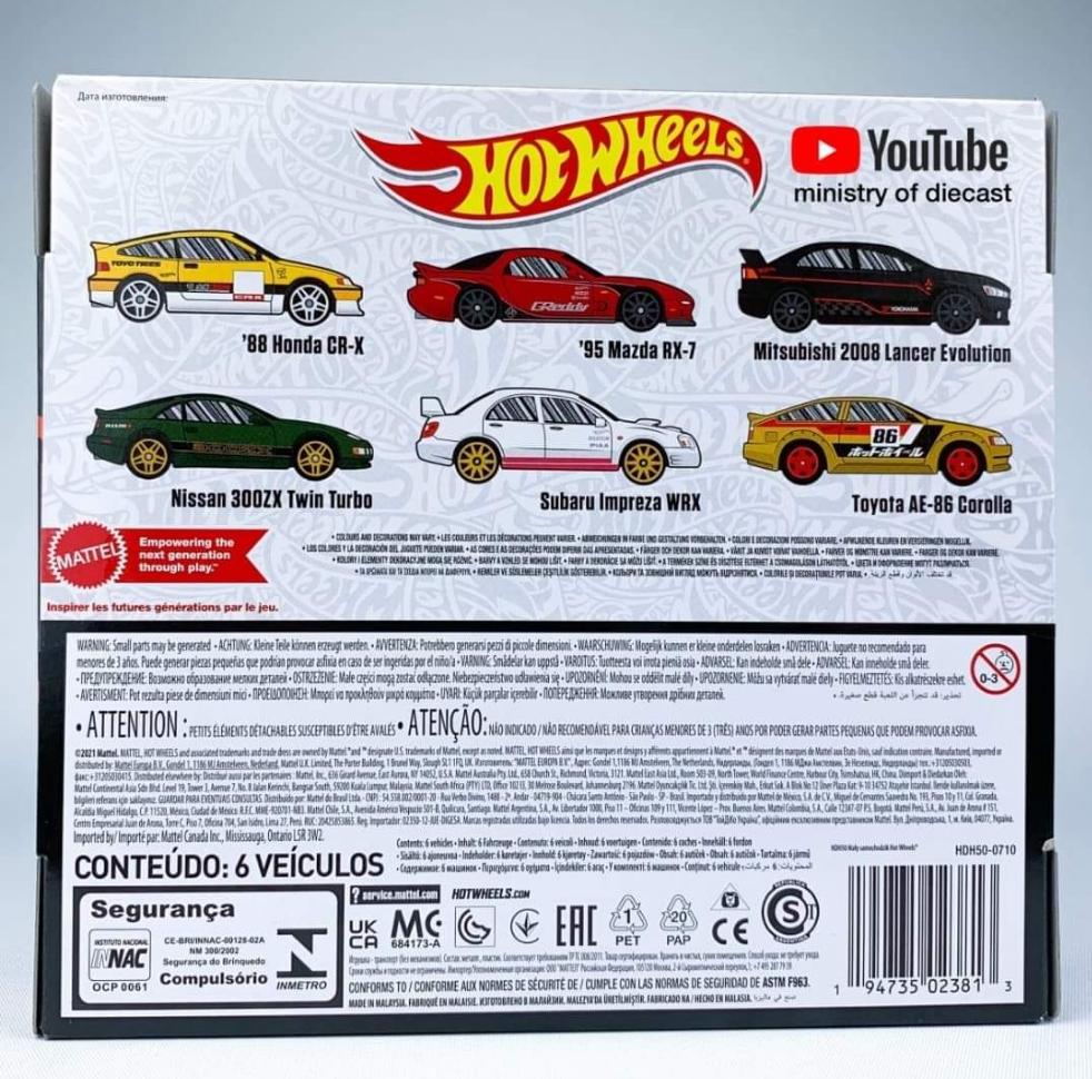 Hot Wheels Japan Classic JDM Multipack
Set of 6