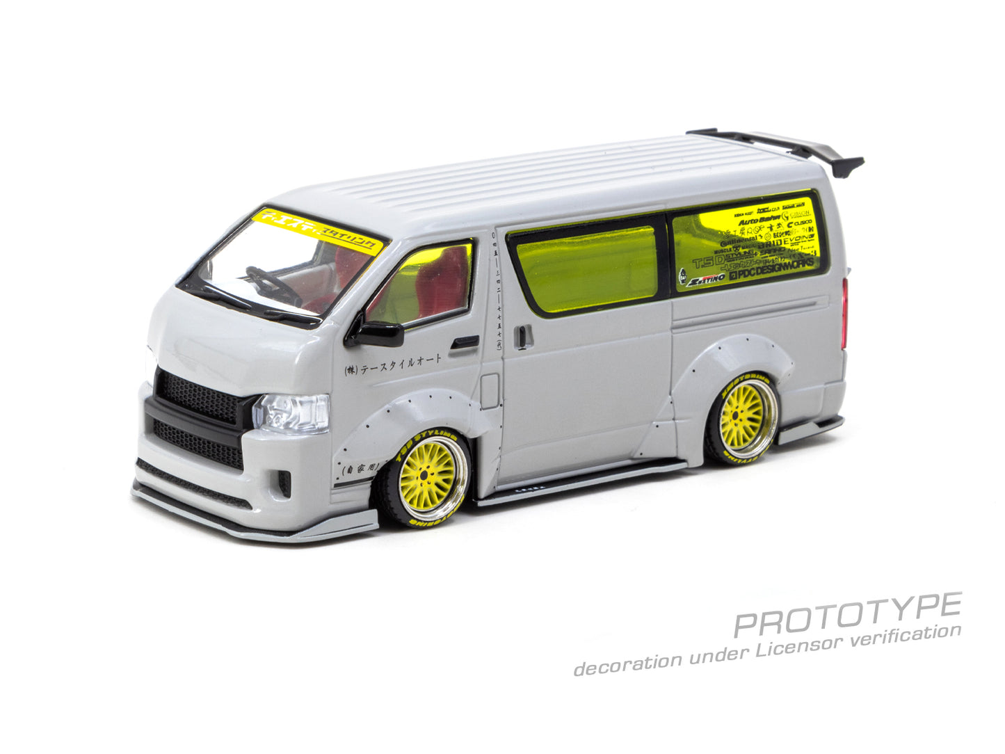 Tarmacworks 1:43 Toyota Hiace Widebody Grey Tarmacworks