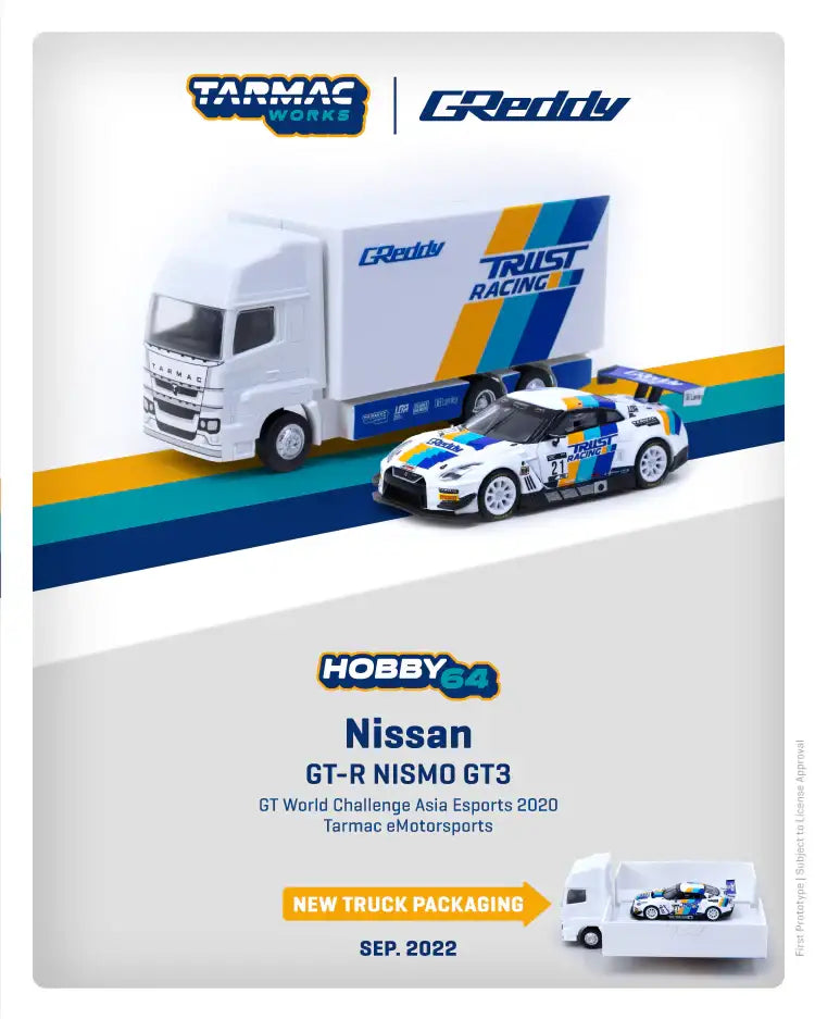 Tarmac Works 1/64 Nissan GT-R NISMO GT3 GT World Challenge Asia Esports 2020 Tarmac eMotorsports Luis Moreno