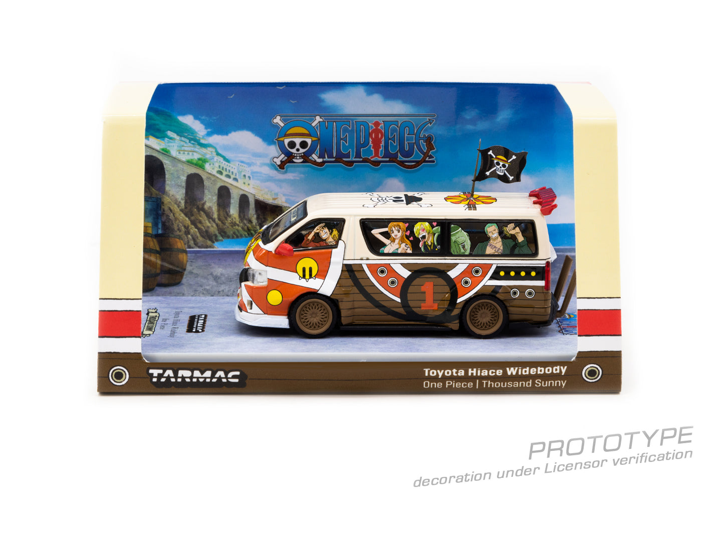 Tarmac Works x One Piece Toyota Hiace Widebody One Piece Thousand Sunny