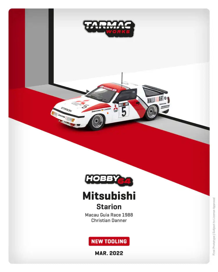 Tarmac Works 1:64 Mitsubishi Starion Macau Guia Race 1988 Christian Danner