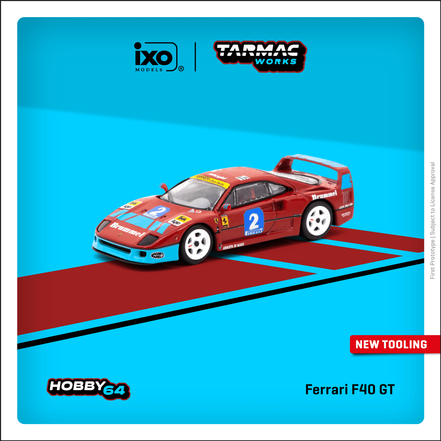 Tarmac Works 1:64 Ferrari F40 GT Italian GT Championship 1992 Pierre-Alexandre Popoff #2