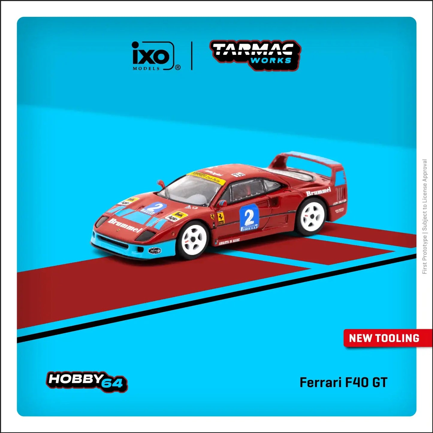 Tarmac Works Tarmac Works 1:64 Ferrari F40 GT Italian GT Championship 1992 Pierre-Alexandre Popoff #2