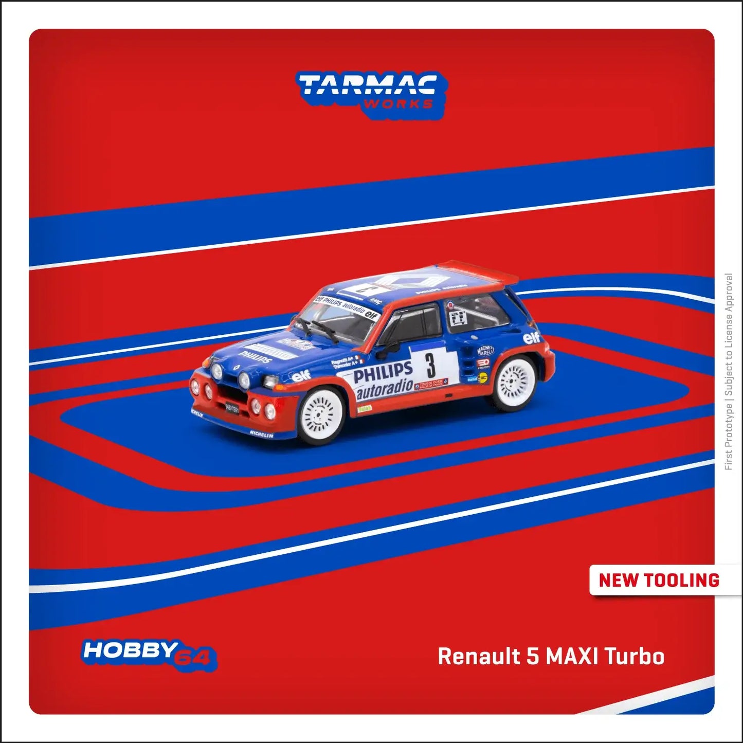 Tarmac Works Tarmac Works 1:64 Scale Renault 5 MAXI Turbo Tour de Corse - Rallye de France 1985 Winner Jean Ragnotti / Pierre Thimonier #3