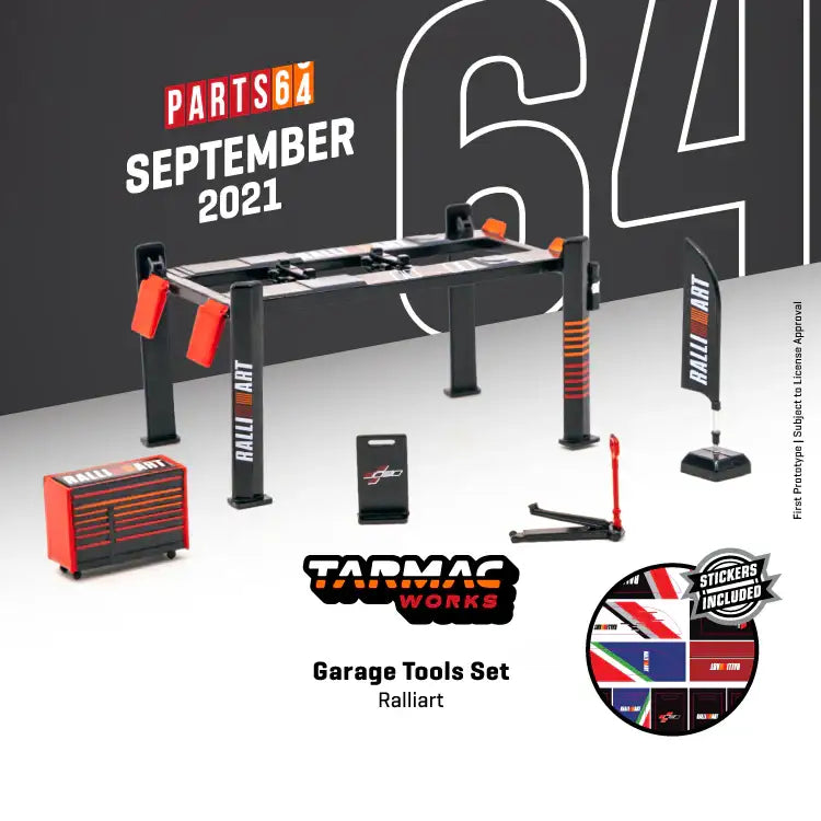Tarmac Works 1:64 Scale Rally Art Garage Tool Set