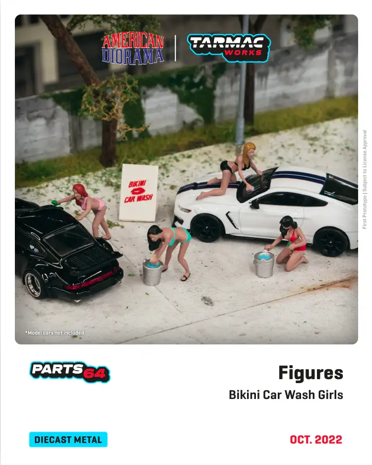 American Diorama 1:64 Figure Set - Bikini Car Wash Girls