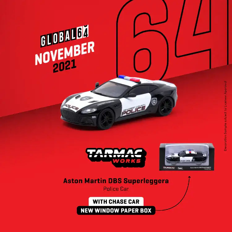 Tarmac Works 1/64 Scale Aston Martin DBS SuperleggeraPatrol Car