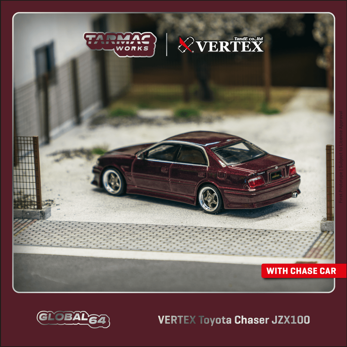 Tarmac Works VERTEX Toyota Chaser JZX100 Purple Metallic