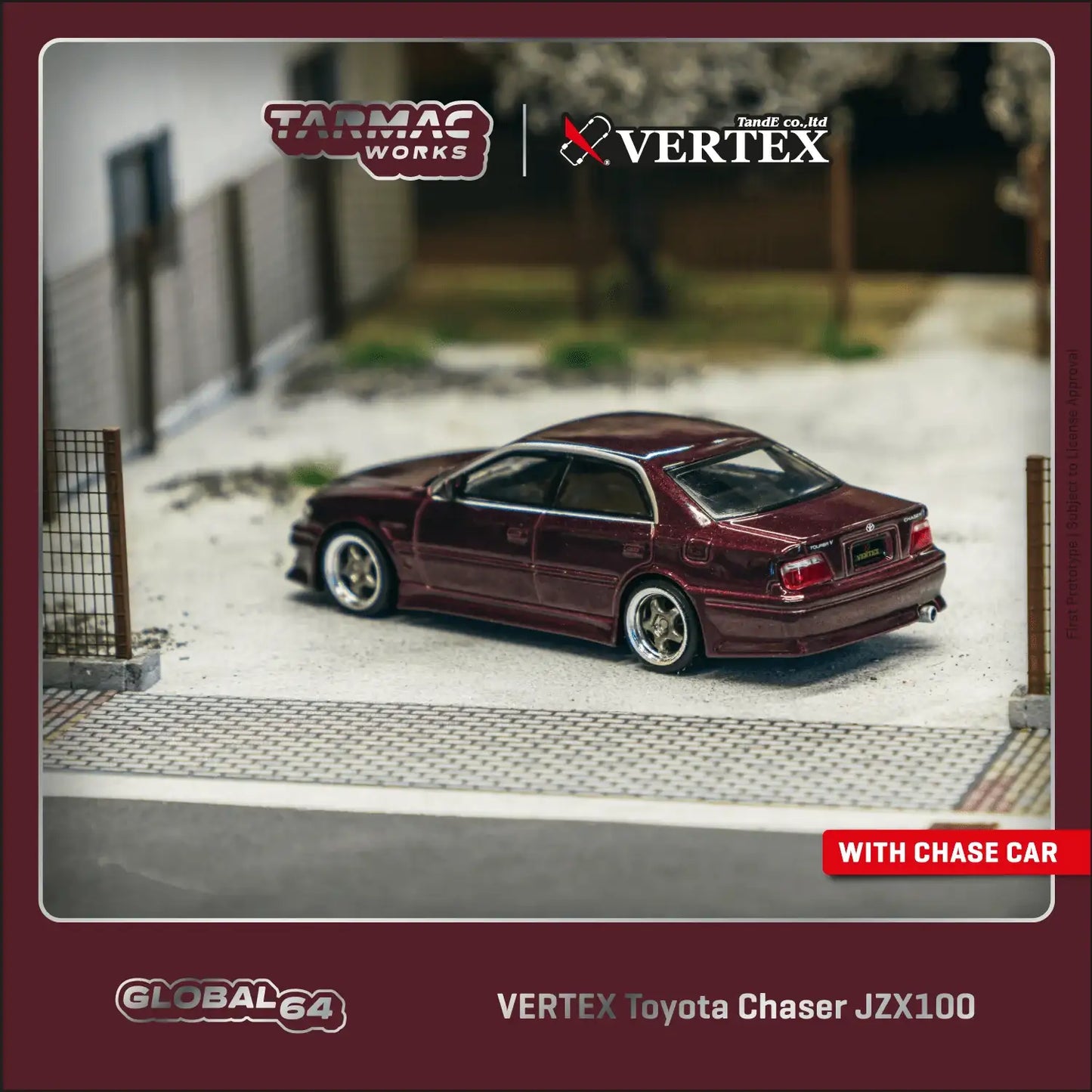 Tarmac Works VERTEX Toyota Chaser JZX100 Purple Metallic Normal