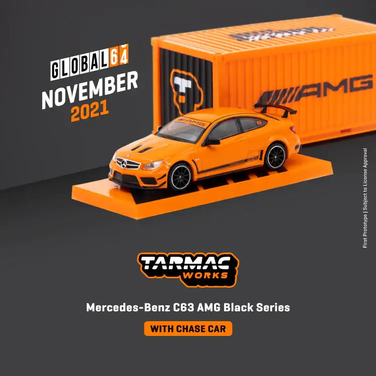 Tarmac Works 1:64 Scale Mercedes-Benz C63 AMG Black Series Orange