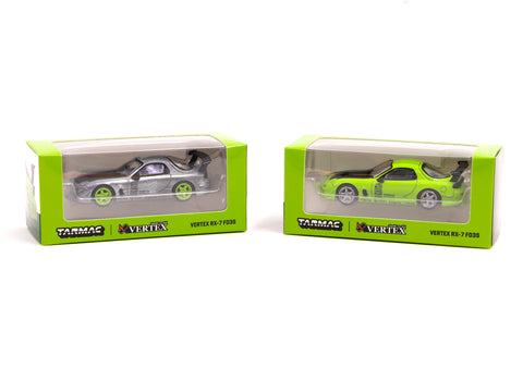 Tarmac Works 1:64 Scale VERTEX Mazda RX-7 FD3S Light Green Tarmacworks