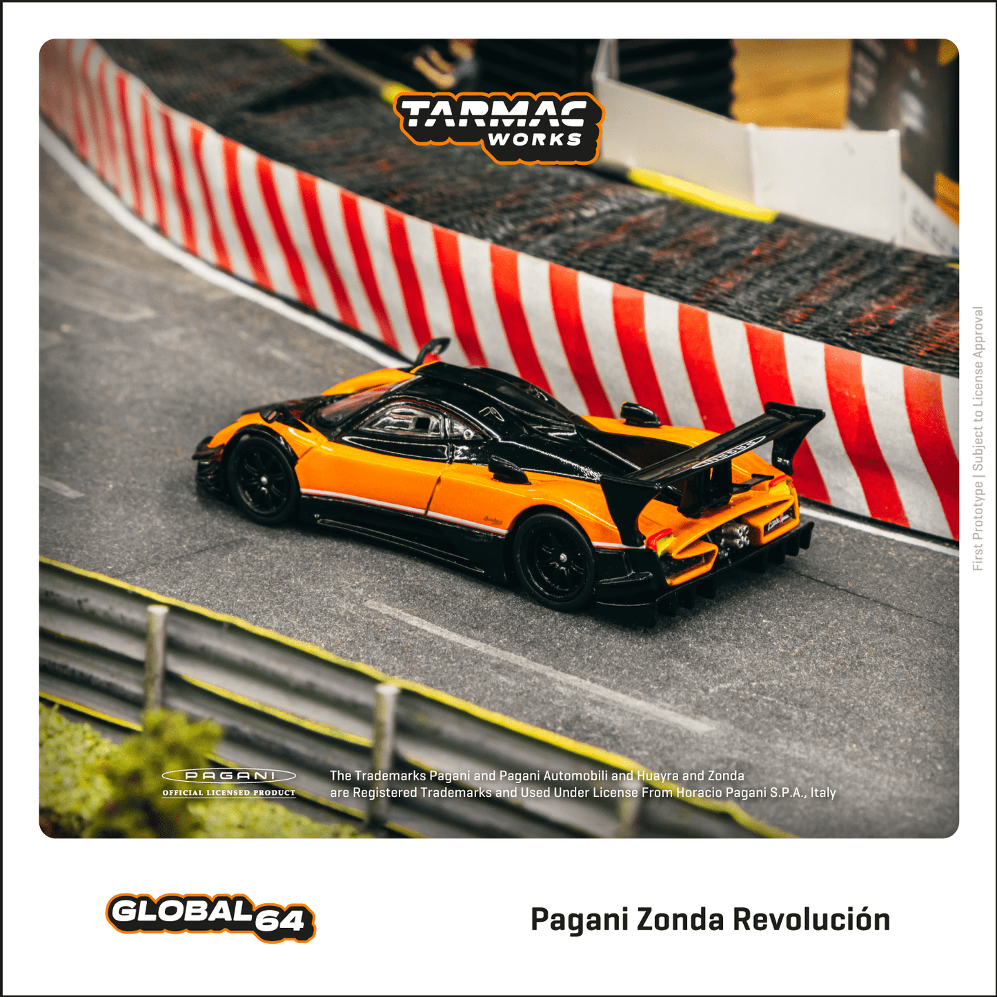 Tarmac Works 1:64 Scale Pagani Zonda Revolución Arancio Saint Tropez