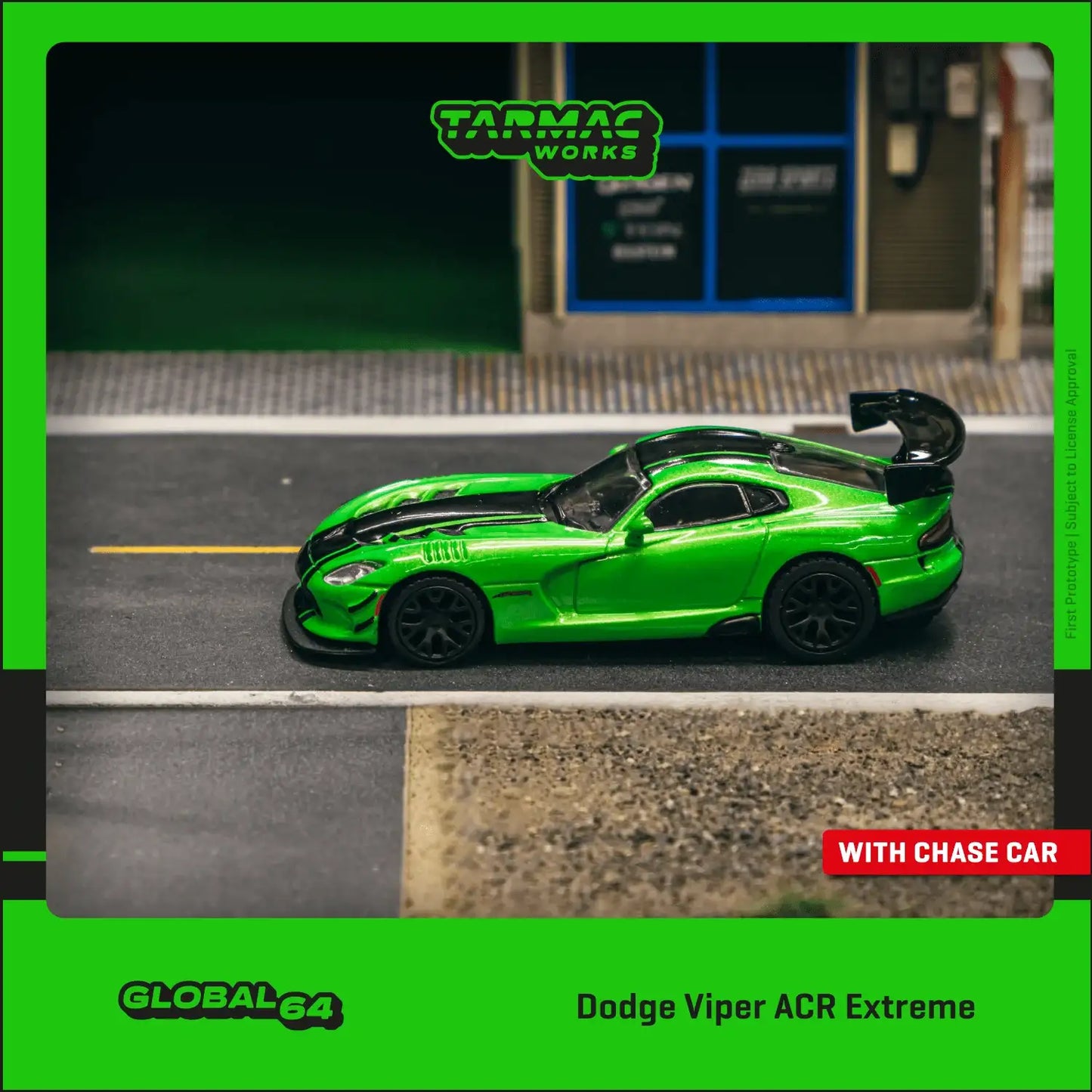 Tarmac works 1:64 Dodge Viper ACR Extreme Green Metallic Normal