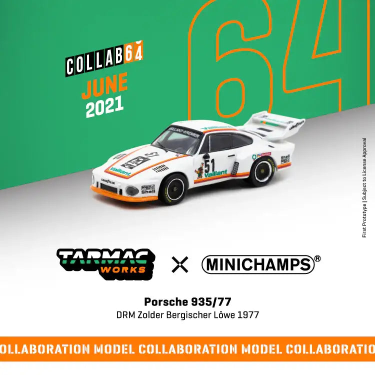 Tarmac Works Tarmac Works x Minichamps Porsche 935/77 DRM Zolder Bergischer Löwe 1977 #51