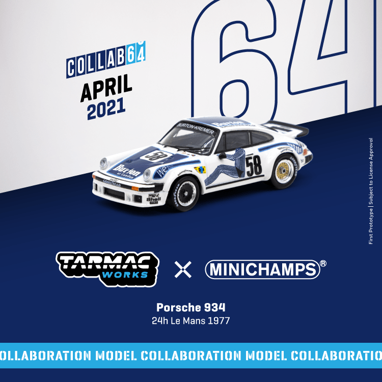 Tarmac Works x Minichamps Porsche 934
24h Le Mans 1977 #58