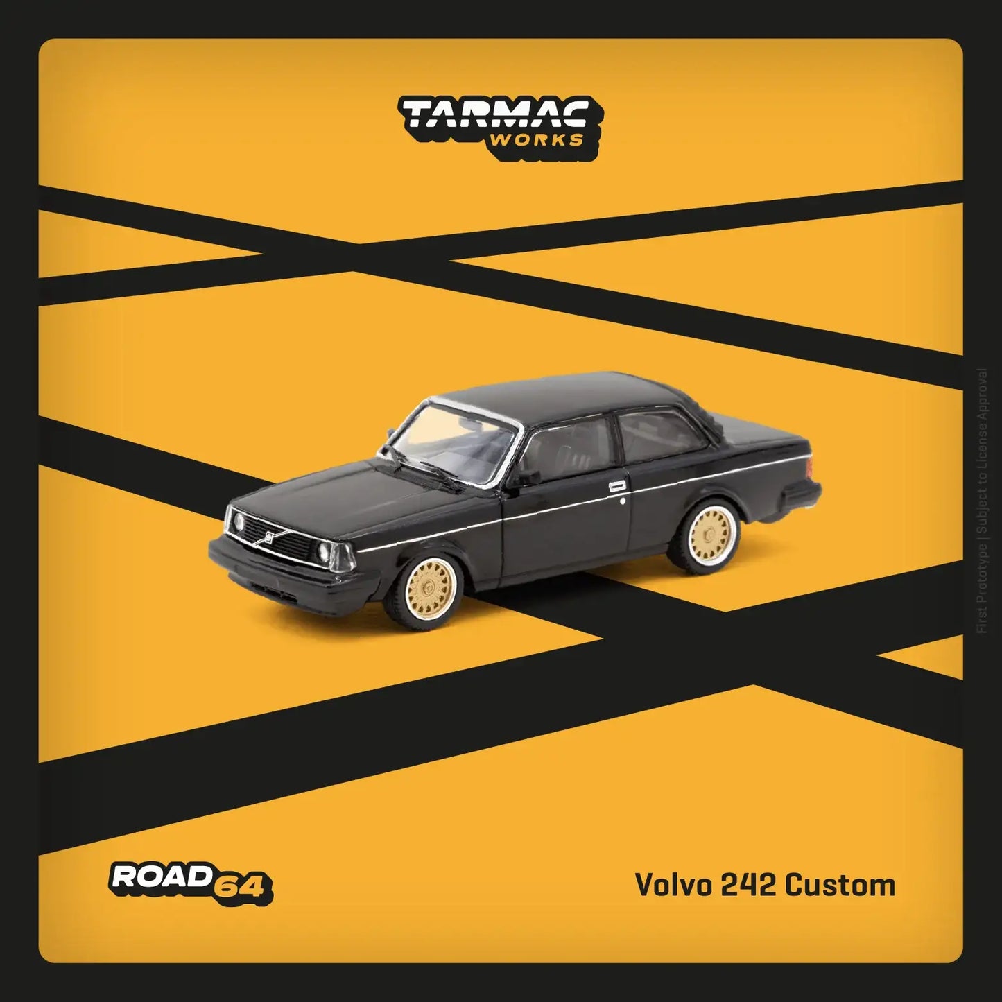 Tarmac Works Scale 1:64 Volvo 242 Volvo 242 Custom Black
