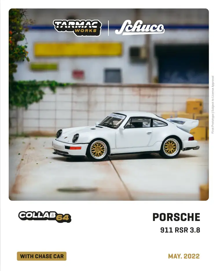 Tarmac Works X Schuco Porsche 911 RSR 3.8 White