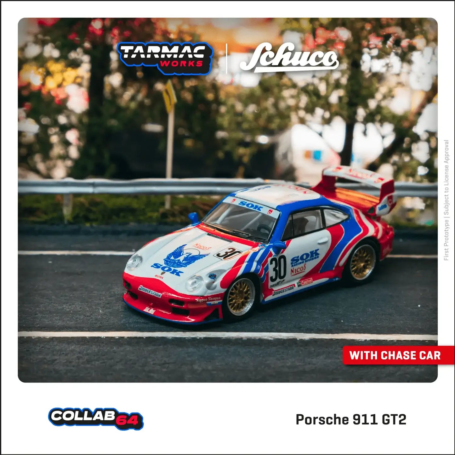 Tarmac Works Tarmac Works X Schuco Porsche 911 GT2 Sogo-Keibi #30