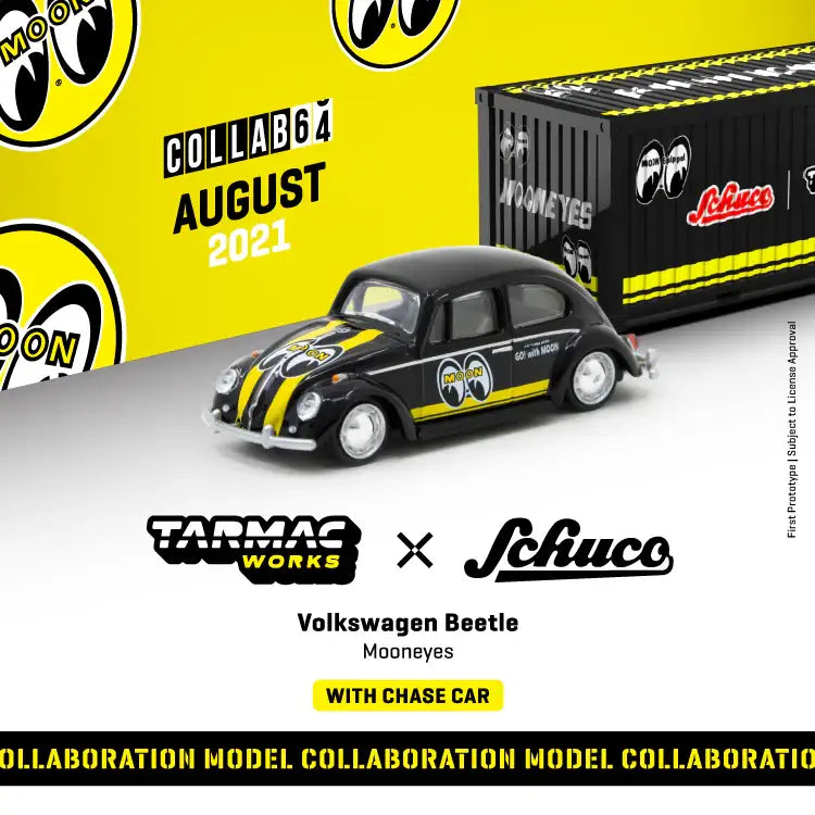 Tarmac Works X Schuco Volkswagen Beetle Moon Eyes With Containers