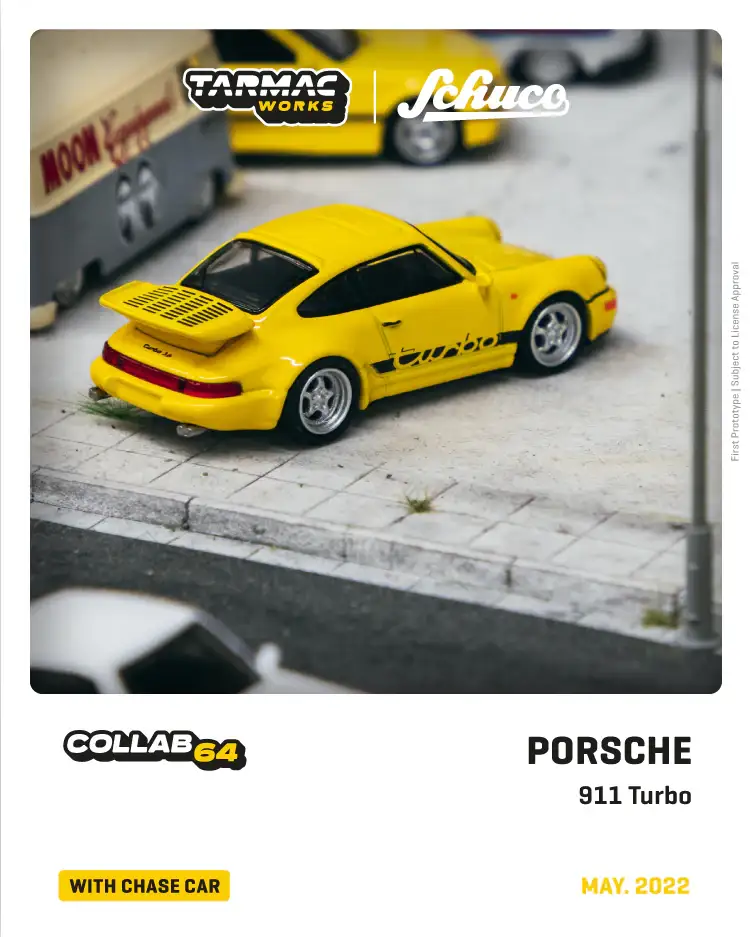 Tarmac Works X Schuco Porsche 911 Turbo (Yellow)