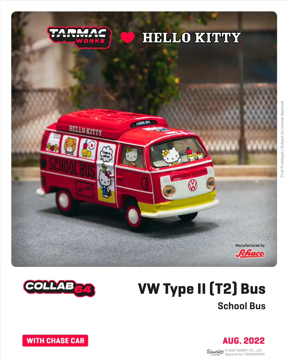 Tarmac Works Volkswagen Type II (T2) Bus Hello Kitty