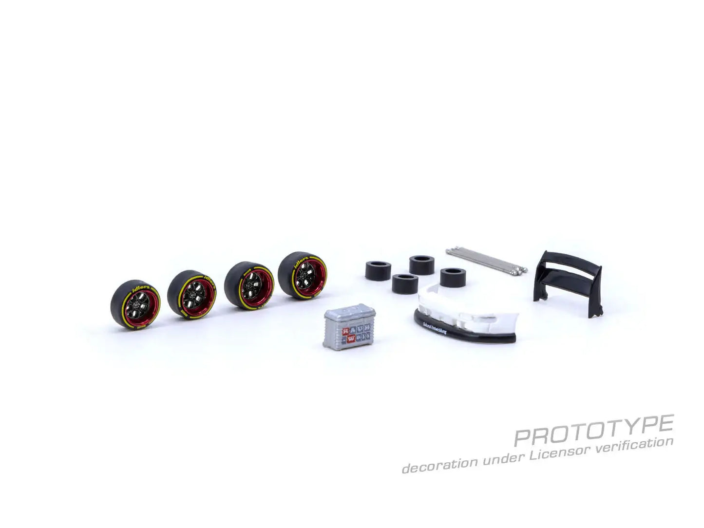 Tarmac Works 1:64 SCALE AL13 Wheels DC 003 Red / Black