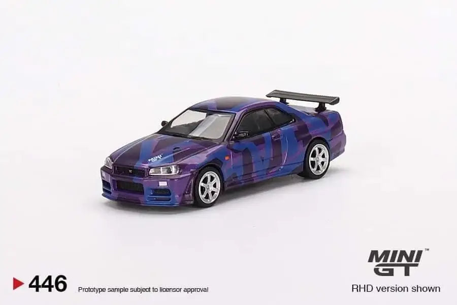 Mini GT MINI GT #446 Nissan Skyline GT-R (R34) V-Spec II Digital camouflage