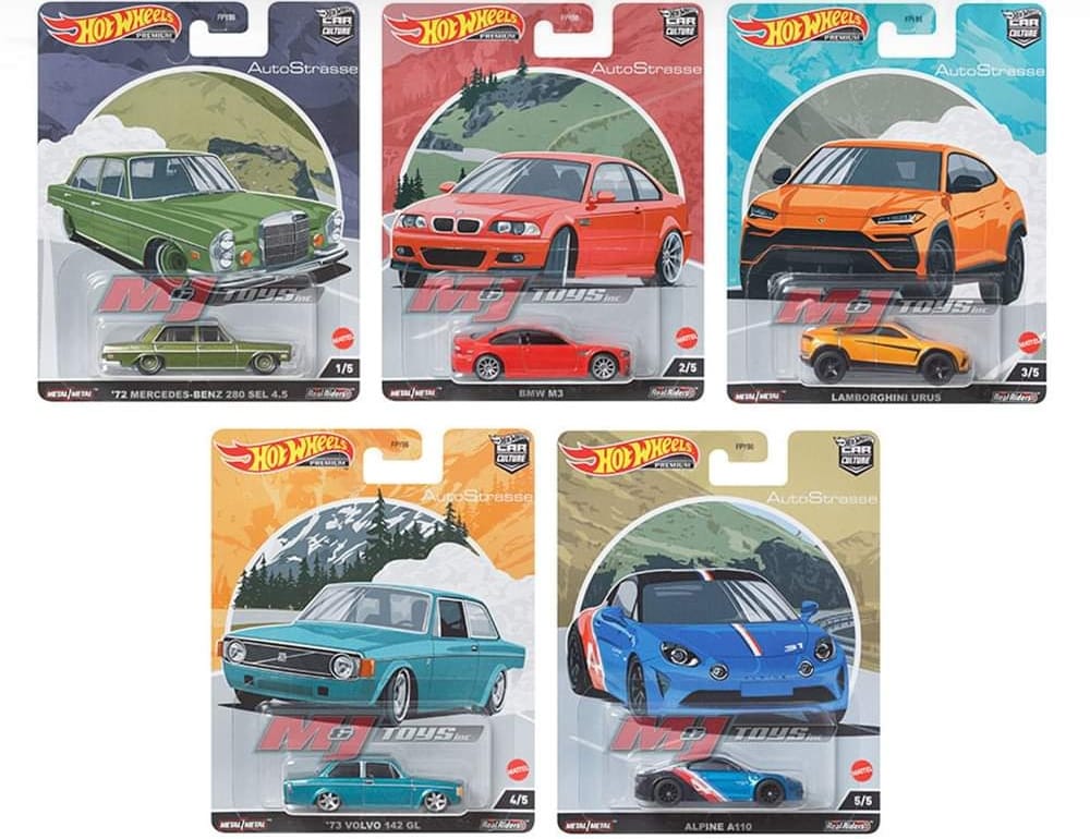 Hot Wheels FPY86 Q case Car Culture Auto Strasse Set of 5