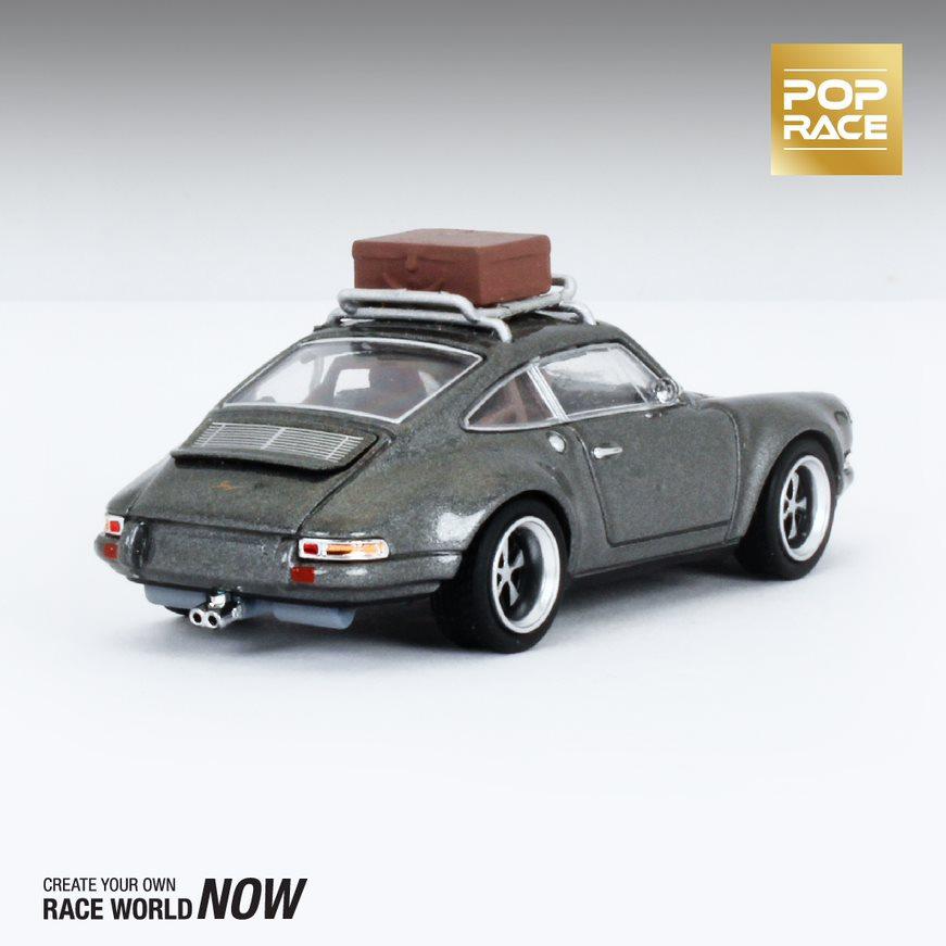 Pop Race 1:64 Scale Porsche 911 (964) Singer Grey with Luggage
