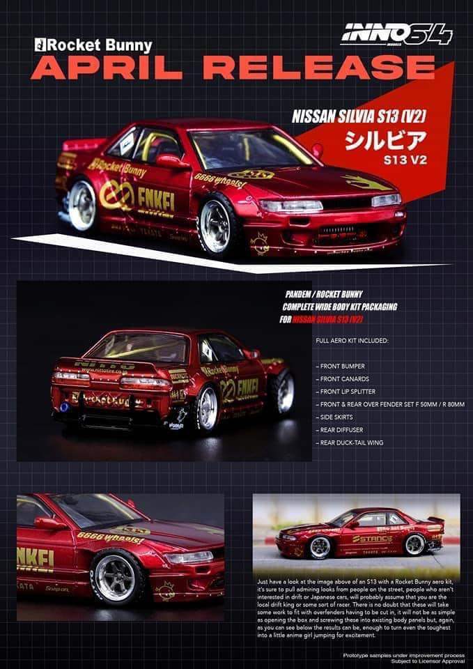 Inno64 Nissan Silvia S13 Rocket Bunny V2 Pandem