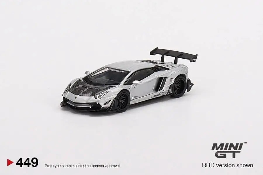 Mini GT MINI GT #449 LB★WORKS Lamborghini Aventador Limited Edition Matt Silver