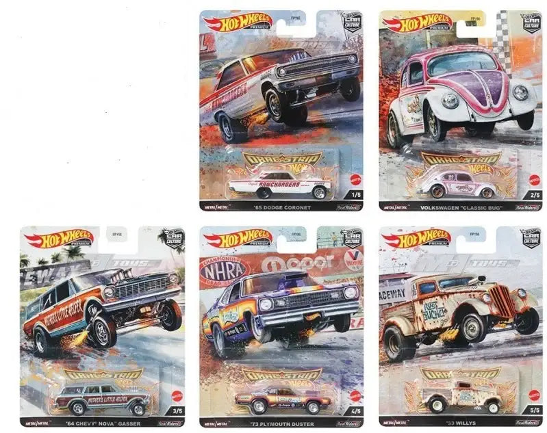 Hot Wheels Car Culture 2023 "Drag Strip" Set of 5, FPY86-957R