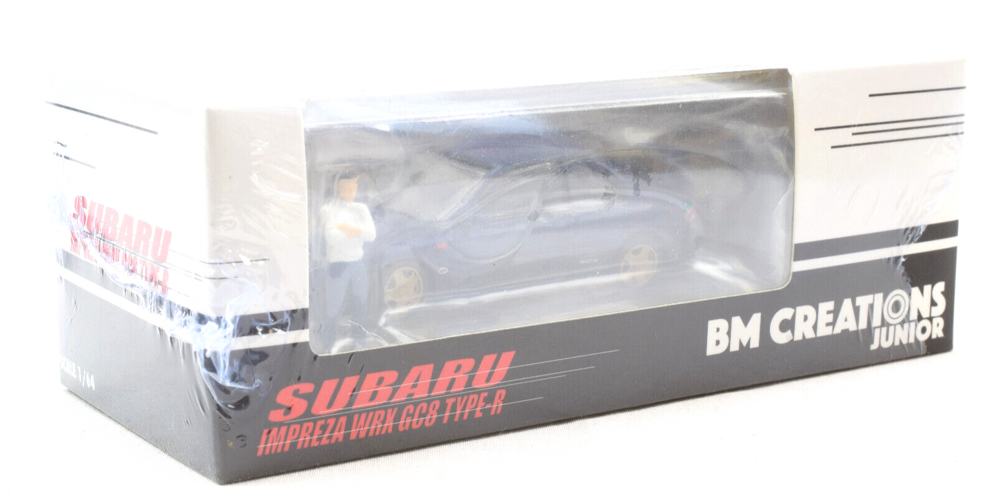 BM Creation 1:64 SCALE Subaru Impreza WRX GC8 Type-R Special Edition With Figure
