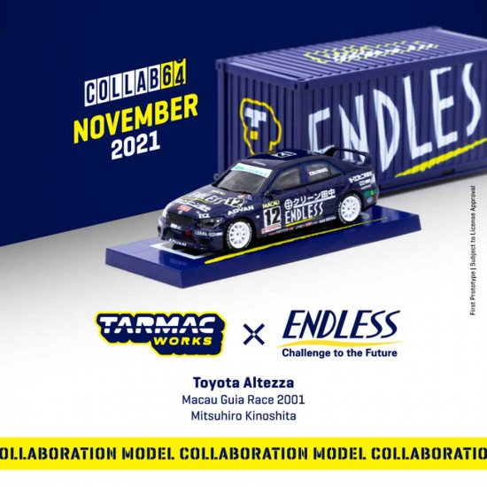 Tarmac Works Toyota Altezza Macau Guia Race 2001 Endless