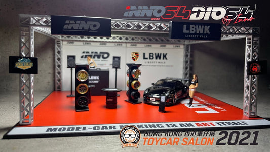 Chan's Garage-Mobile Garage HK-ChanCalvin-1/64-1:64 diecast-Dio64-Diorama-Inno64-lbwk-Liberty Walk-Porsche-模型車-車評-香港