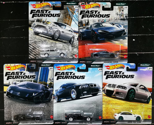 Hotwheels Premium Fast & Furious Euro Fast set