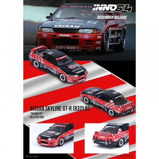 Inno64 1:64 Scale NISSAN SKYLINE GTR R32 #2 TEAM TAISAN JTCC 1992