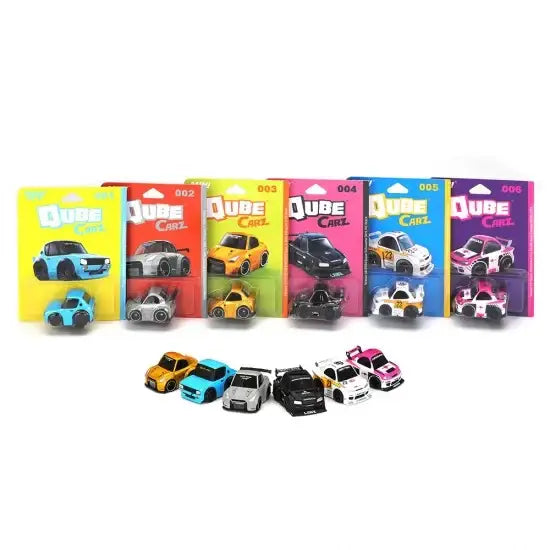 Mini GT Qube Carz Set - 6 Nissan Models Collection | 1:64 Diecast Mini GT Qube Carz Set - 6 Nissan Models Collection | 1:64 Diecast