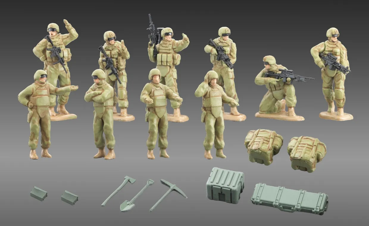 Tomytec Arsenia AS007 Combat Vehicle Expansion Set OCP Brown soldier figures with weapons and accessories