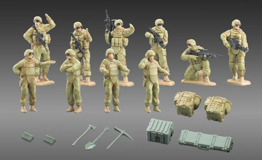 Tomytec Arsenia AS007 Combat Vehicle Expansion Set OCP Brown soldier figures with weapons and accessories