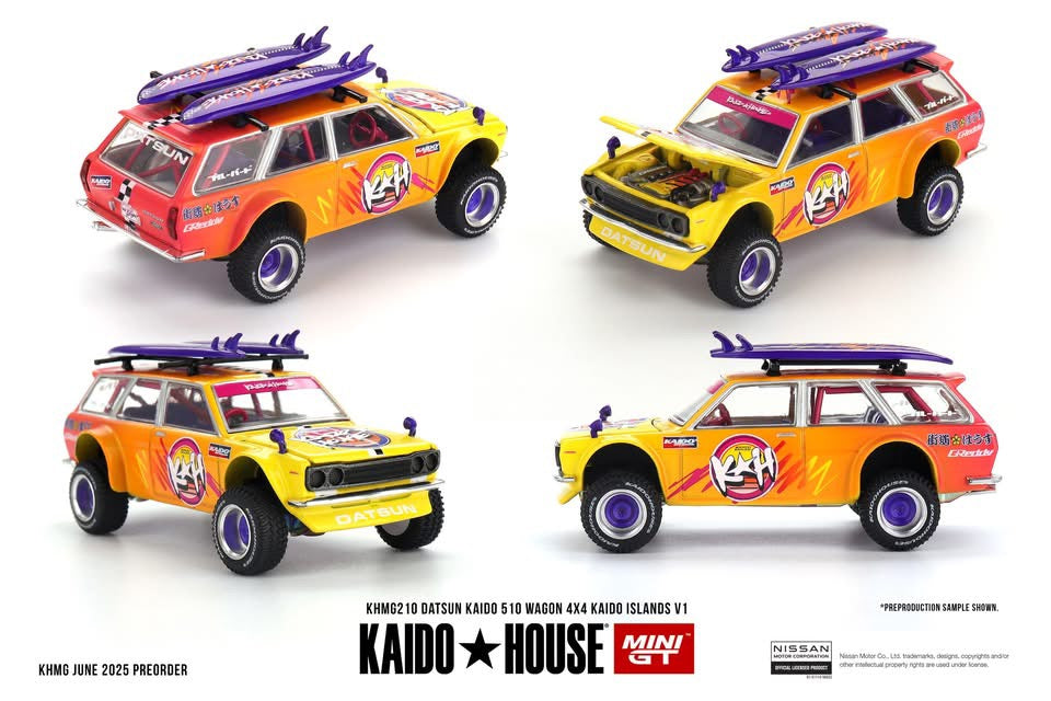Mini GT x Kaido House #210 Datsun Kaido 510 Wagon 4x4 Kaido Islands V1