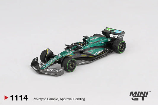 Mini GT #1114 Aston Martin AMR24 #18 Lance Stroll 2024 F1 Canadian GP