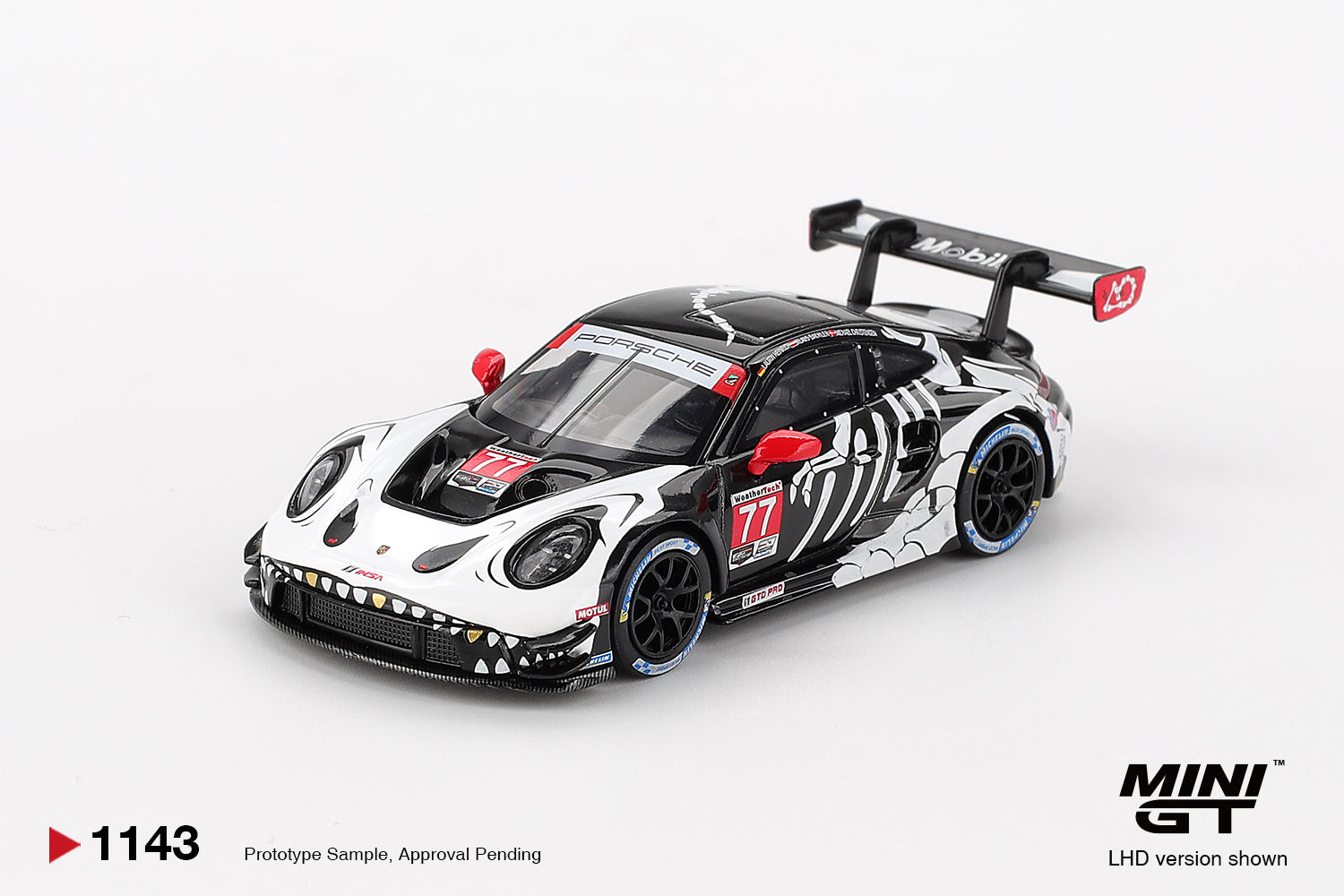Mini GT #1143 Porsche 911 GT3 R AO Racing IMSA Petit Le Mans 1:64