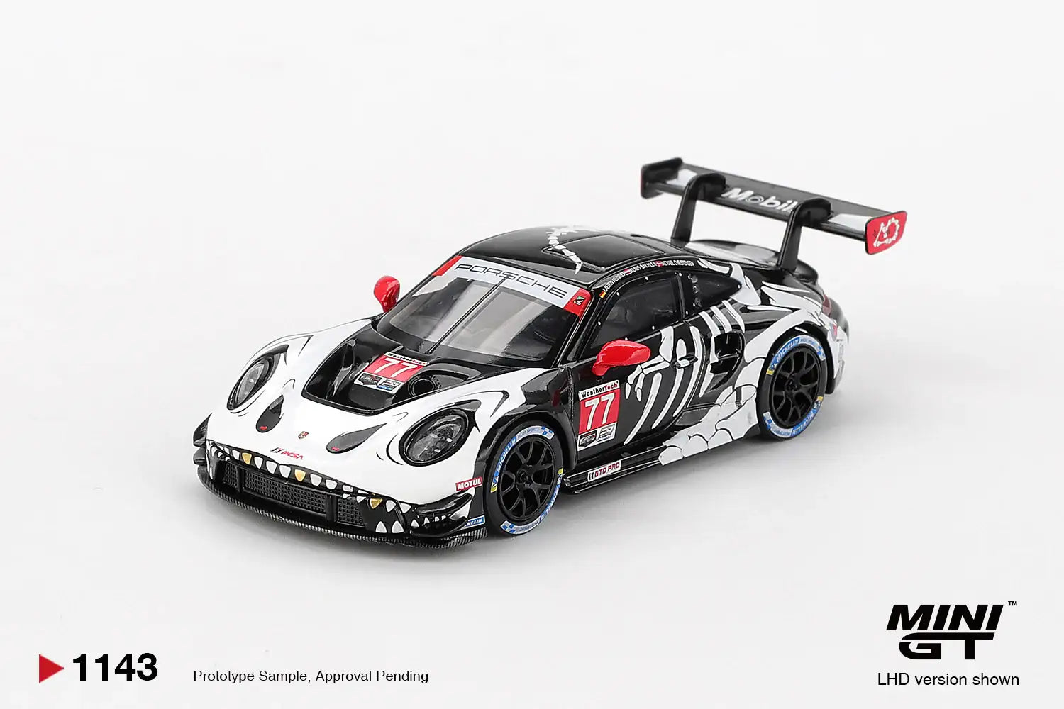 Mini GT Mini GT 1:64 Scale #1143 Porsche 911 GT3 R #77 AO Racing 2025 IMSA Petit Le Mans