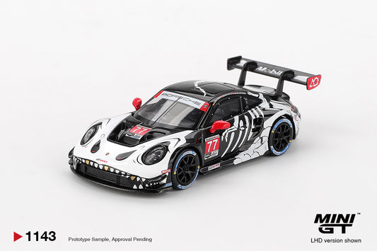 Mini GT 1:64 Scale #1143 Porsche 911 GT3 R #77 AO Racing 2025 IMSA Petit Le Mans