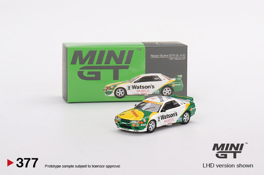 Mini GT #377 1:64 Nissan Skyline GT-R Gr.A #2 1991 Macau GP