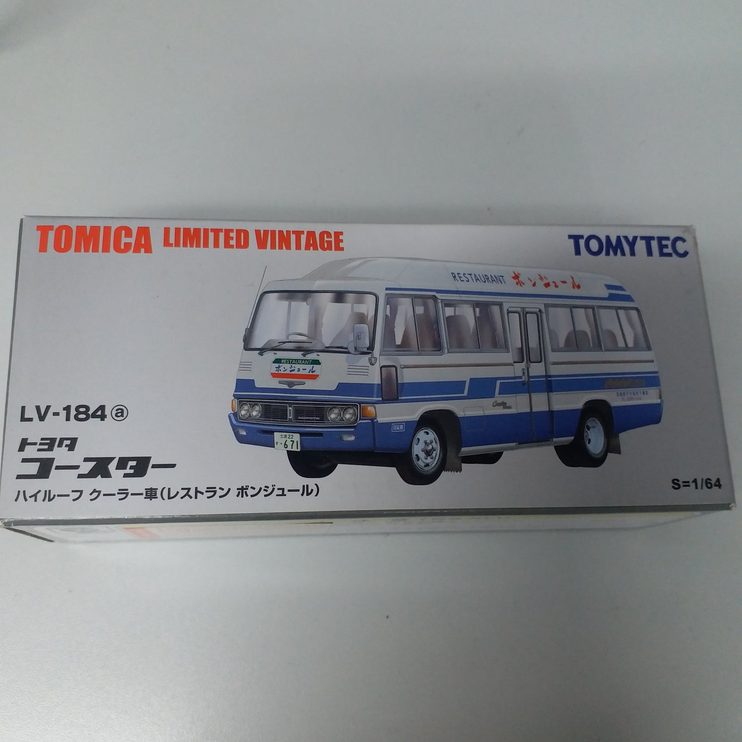 Tomica Limited Vintage LV-184a Toyota Coaster High-roof Cooler Restauran Car
